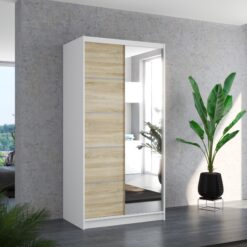 Biztonsági tükrös tolóajtós szekrény ORLANDO 100