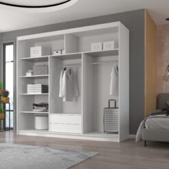 Tolóajtós gardrób Tolóajtós szekrény tükörrel ERWIN 235 - Sonoma