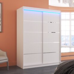 LED világítással ellátott tolóajtós szekrény LUFT 150