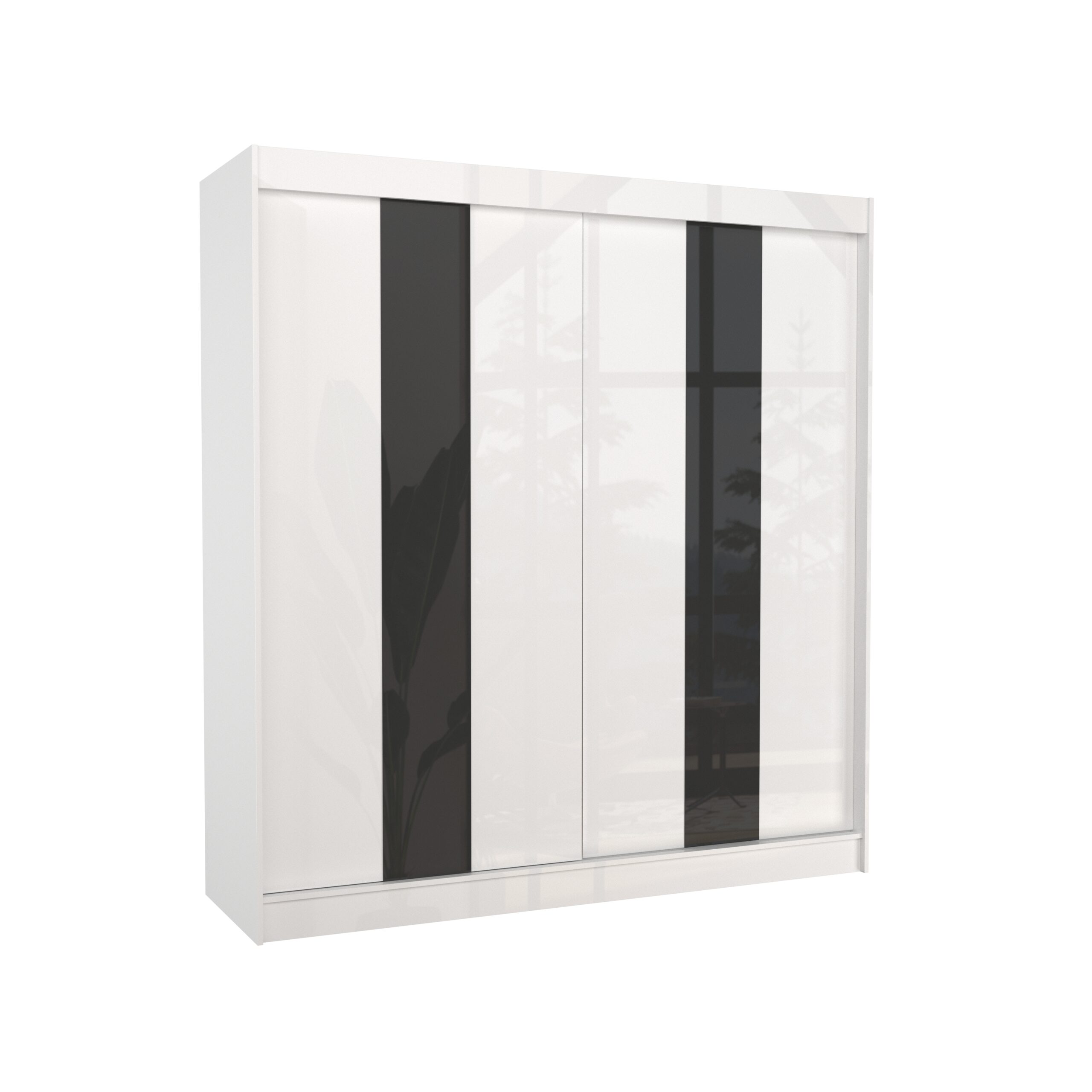 Tolóajtós gardrób Tolóajtós szekrény KAREN 200 - Fehér Fehér