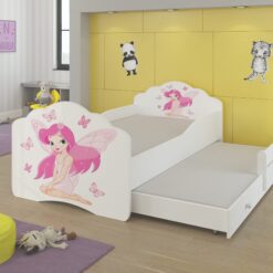 Kétszemélyes ágy matracokkal CASIMO II GIRL WITH WINGS 160x80