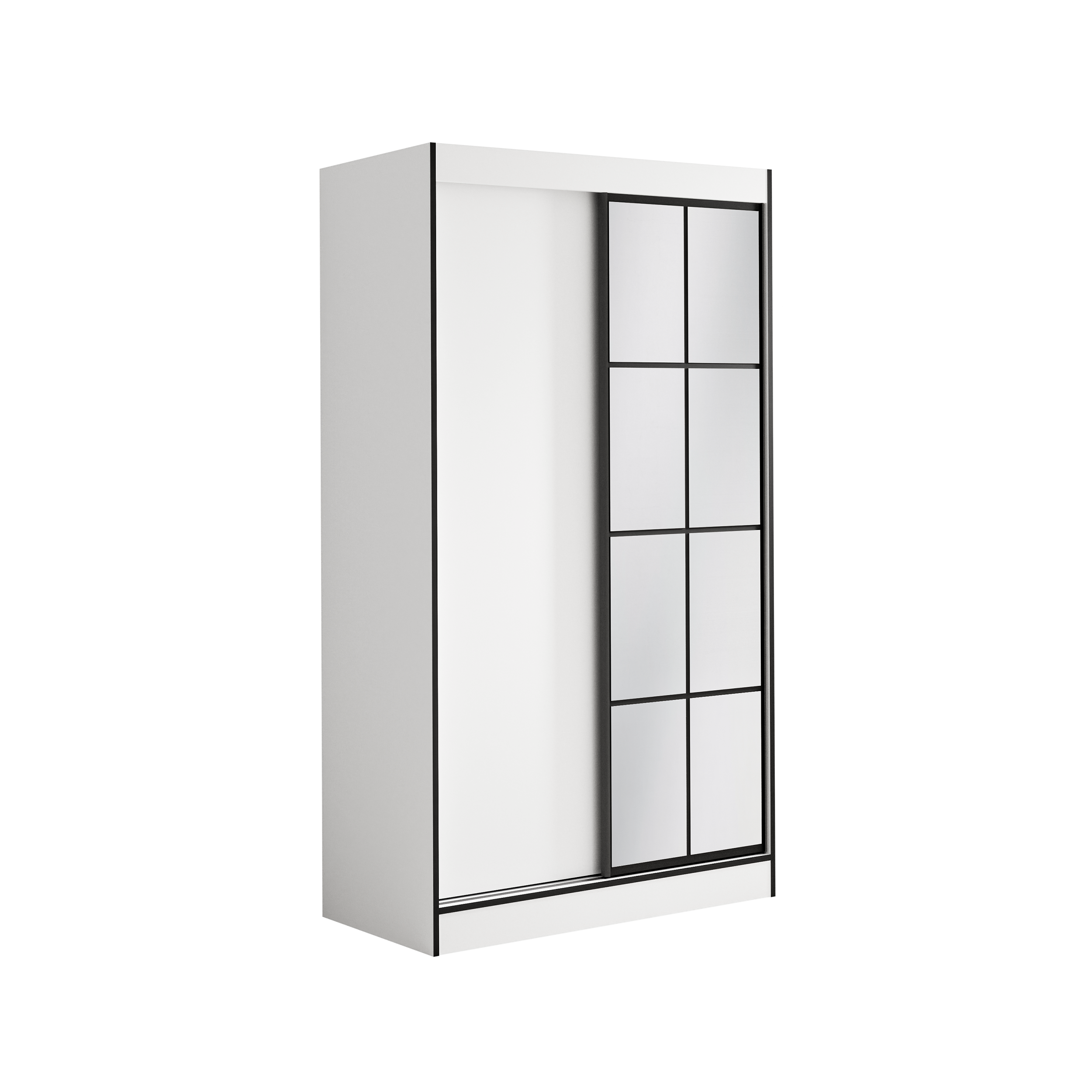 Tolóajtós gardrób Tolóajtós szekrény tükrökkel OSGAR 120 - Fehér Tolóajtós gardrób Tolóajtós szekrény tükrökkel OSGAR 120 - Fehér - Image 3