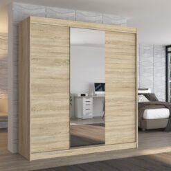 Biztonsági tükrös tolóajtós szekrény SANTIAGO 200