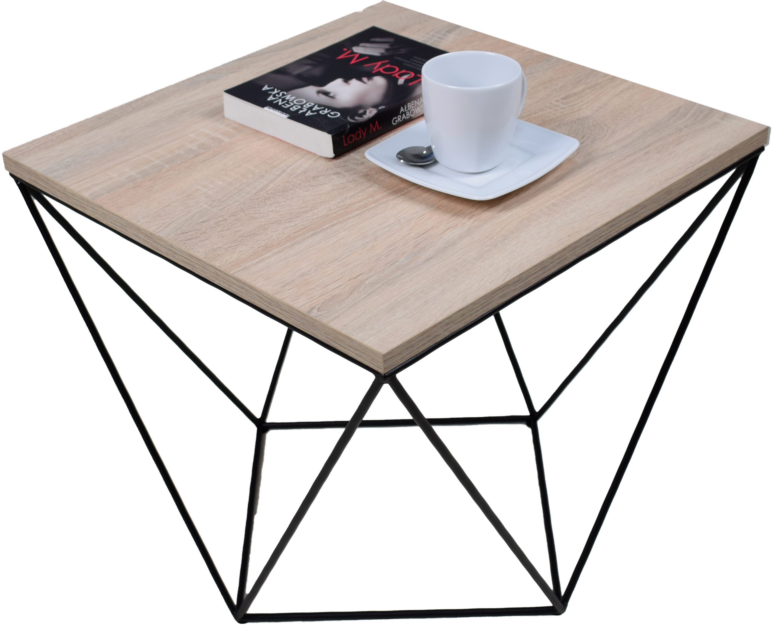 DIANA 50x50 dohányzóasztal - Fekete Fekete