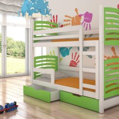 Kétszemélyes emeletes ágy matracokkal OSUNA