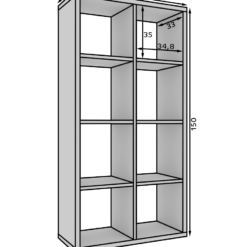 Könyvespolc Cleo V könyvespolc - Sonoma
