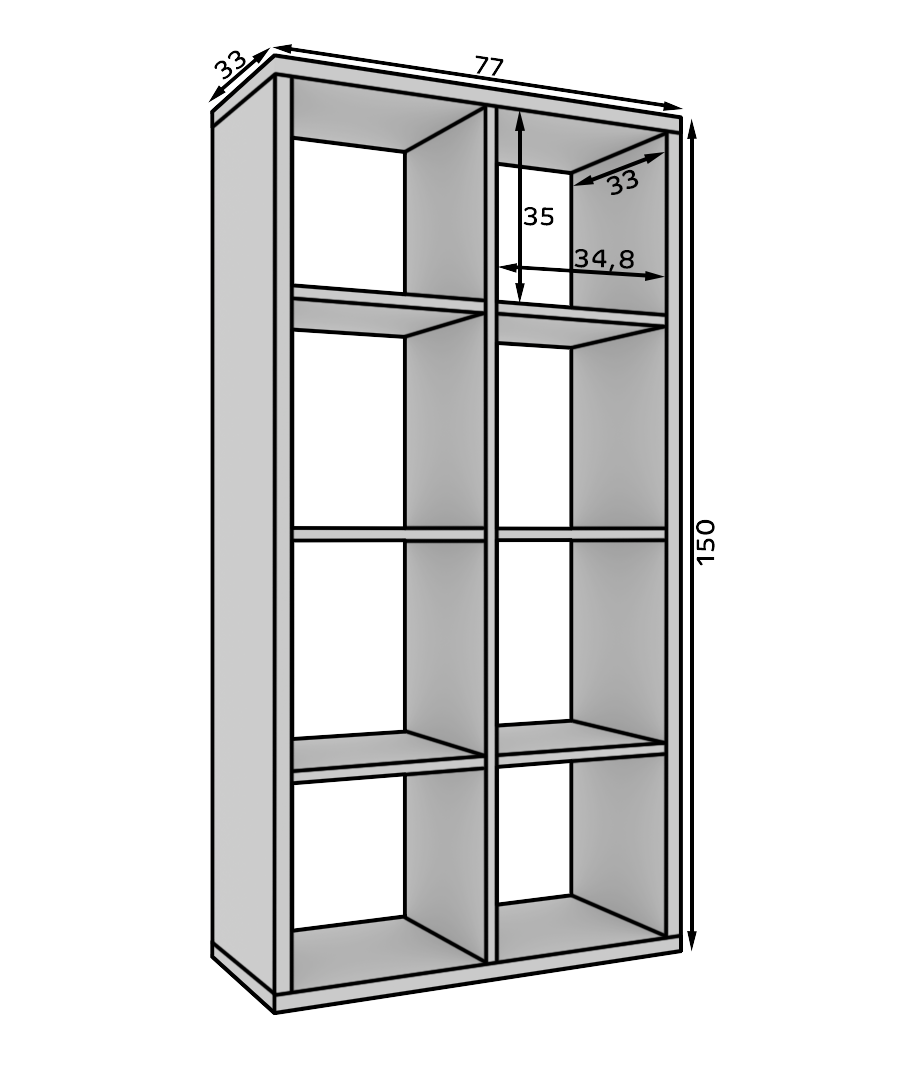 Könyvespolc Cleo V könyvespolc - Sonoma Könyvespolc Cleo V könyvespolc - Sonoma - Image 4
