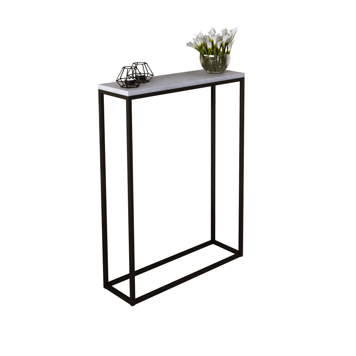 LUCAS konzol asztalka - Fekete Fekete