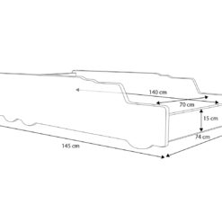 Gyerekágy FIRE TRUCK matraccal 140x70 ágy -