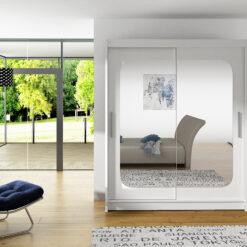 Tolóajtós gardrób Tolóajtós szekrény CLEVER 150 - Fehér Fehér