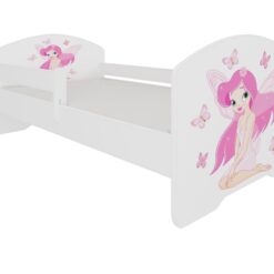 Gyerekágy Ágy matraccal és korláttal PEPE GIRL WITH WINGS 160x80 - Fehér Fehér