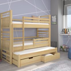 Háromszintes emeletes ágy HIPPO 200x90