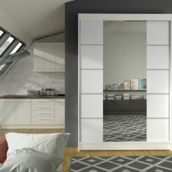 Tolóajtós gardrób Tolóajtós szekrény GENUA 120 - Fehér Fehér