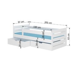 Ifjúsági ágy BEMMA ágy 200x90 - Rózsaszín