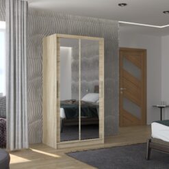 Biztonsági tükrös tolóajtós szekrény NEVIO 100