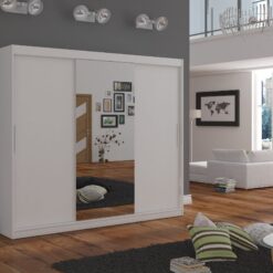 Tolóajtós gardrób Tükrös tolóajtós szekrény DENIS 250 - Fehér Fehér