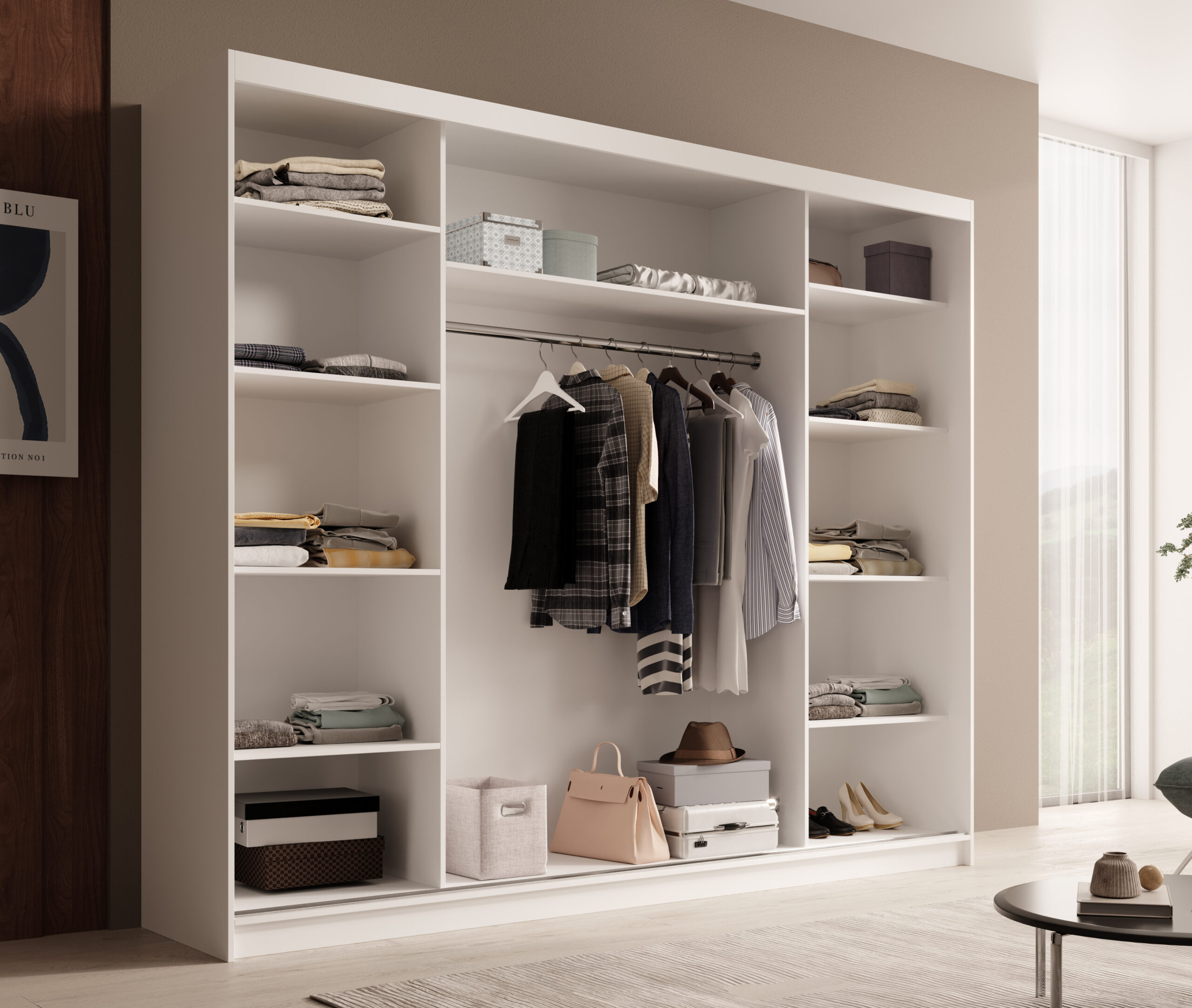 Tolóajtós gardrób Tolóajtós szekrény Etna 250 - Fehér Tolóajtós gardrób Tolóajtós szekrény Etna 250 - Fehér - Image 3