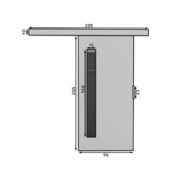 Fali tolóajtó GELA 96 - Fehér