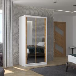 Biztonsági tükrös tolóajtós szekrény NEVIO 100