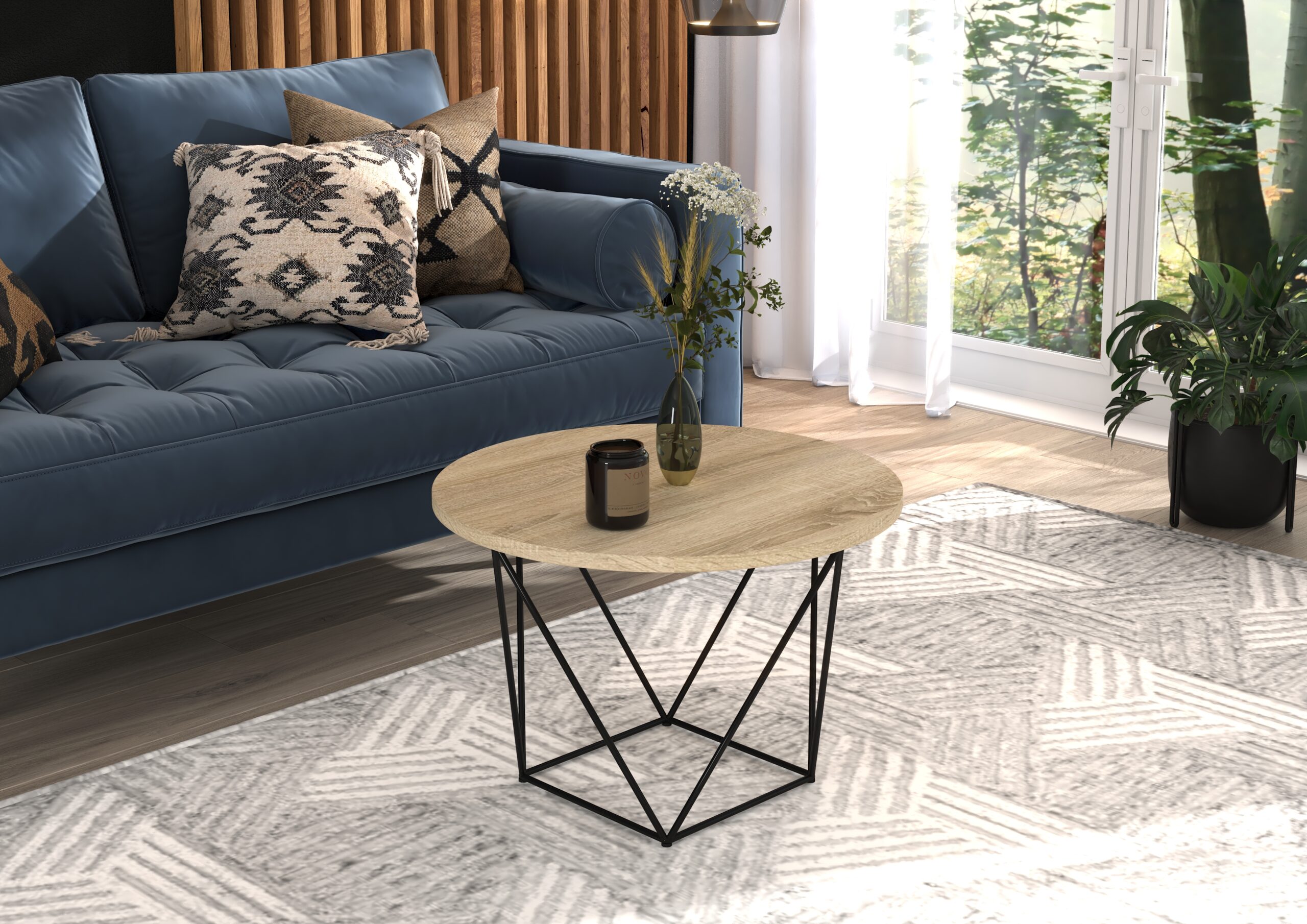 LIAM dohányzóasztal - Fekete LIAM kávéasztal