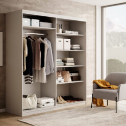 Tolóajtós gardrób DELIA 180 tolószekrény - Fehér Fehér