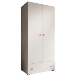 Emily ajtós szekrény szív alakú fogantyúval rózsaszín