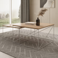 Licco 2in1 dohányzóasztal - Fehér Fehér