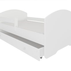 Gyerekágy Ágy matraccal, korláttal és fiókkal PEPE 160x80 - Fehér Fehér