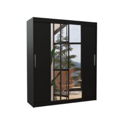 Tolóajtós gardrób Tolóajtós szekrény DALLAS 180 - Fekete