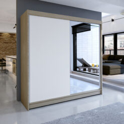 Tolóajtós gardrób Tükrös tolóajtós szekrény VIKI 180 - Sonoma Sonoma