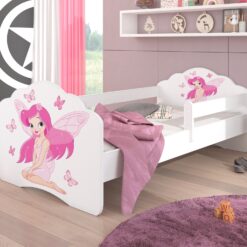 Ágy matraccal és korláttal CASIMO GIRL WITH WINGS 140x70