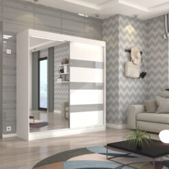 Tolóajtós szekrény tükörrel és lacobellel TOURA 200