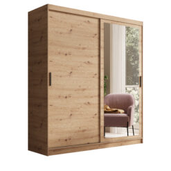 Hailey 180 tükrös tolóajtós szekrény