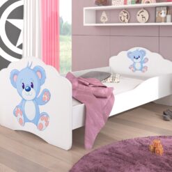 Ágy matraccal CASIMO BLUE BEAR 140x70