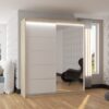 Tolóajtós gardrób Tolóajtós szekrény tükörrel és LED világítással CARO 180 - Sonoma Tolóajtós szekrény tükörrel és LED világítással CARO 180