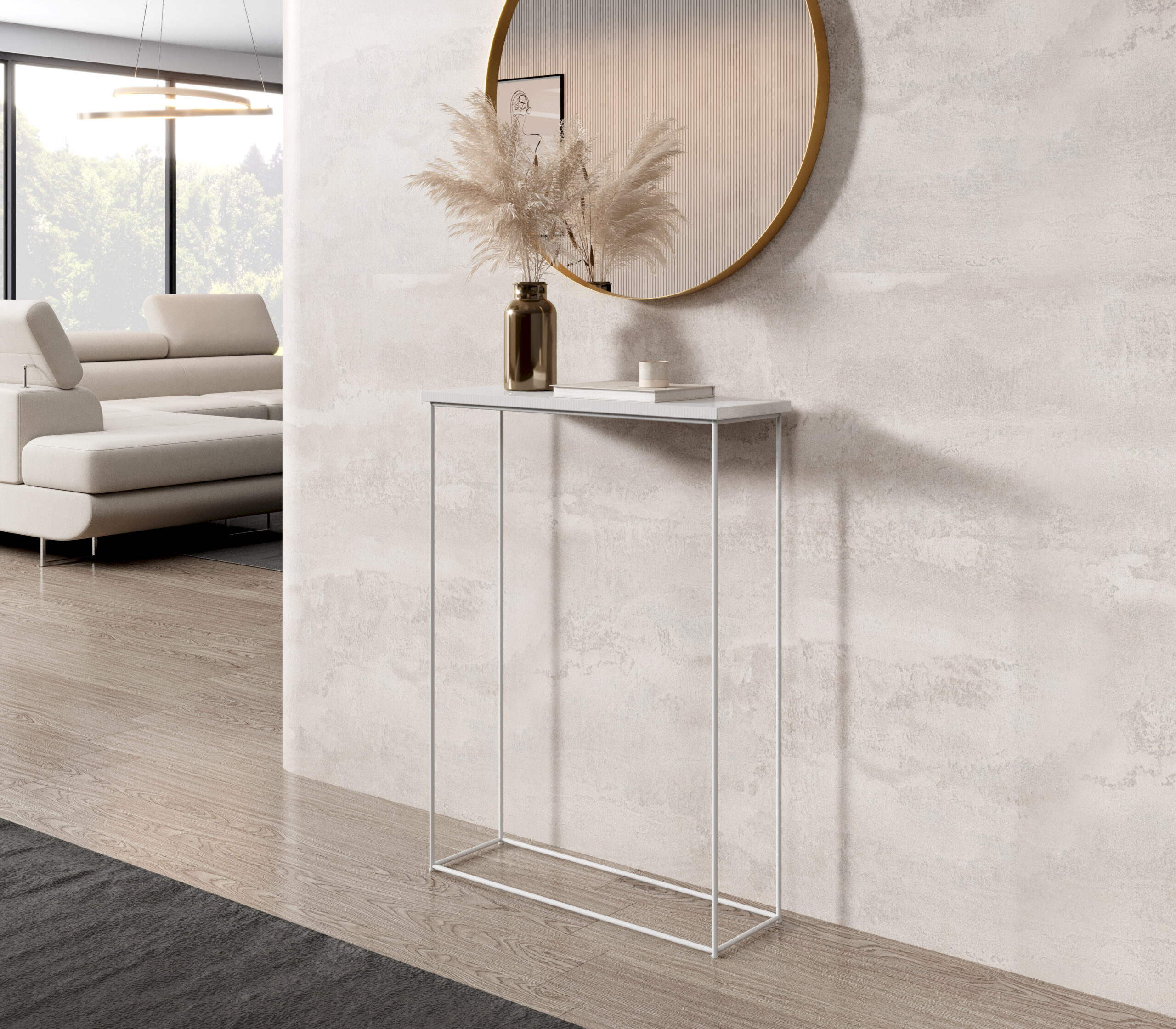 Sili konzol asztalka - Fehér Fehér