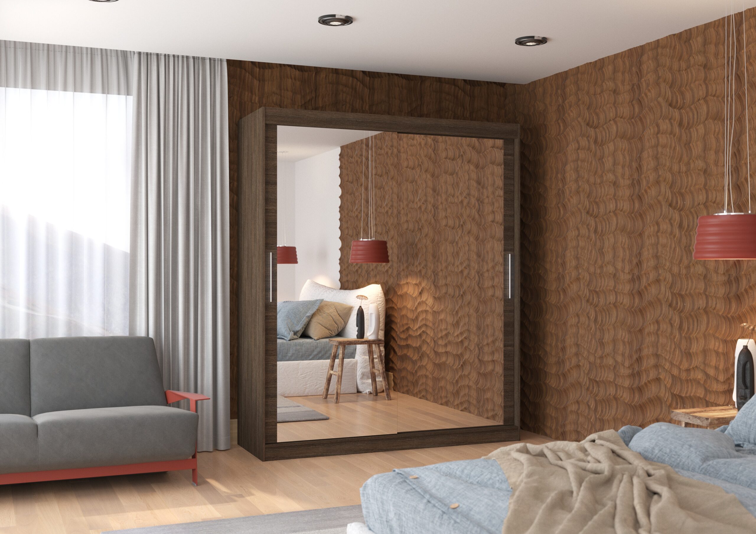 Tolóajtós gardrób Tolóajtós szekrény ETTORE 180 - Csoki Tolóajtós szekrény ETTORE 180