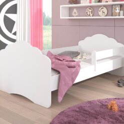 Gyerekágy Ágy matraccal és korláttal CASIMO 160x80 - Fehér Fehér