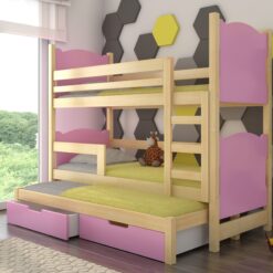 Háromszemélyes emeletes ágy matracokkal LETICIA