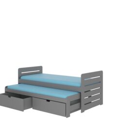 Ifjúsági ágy Dupla ágy matracokkal TOMI 180x80 - Grafitszürke Grafitszürke