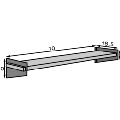 Fali polc Ivi polc - Fekete