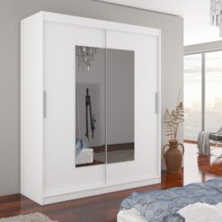 Tolóajtós gardrób Tolóajtós szekrény ROSETTE 180 - Fehér Fehér