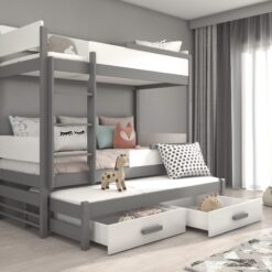 Háromszemélyes emeletes ágy Queen méretben 200x90