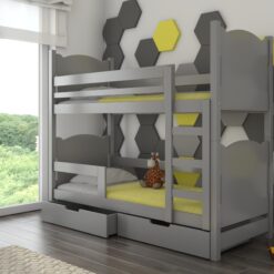 Kétszemélyes emeletes ágy matracokkal MARABA