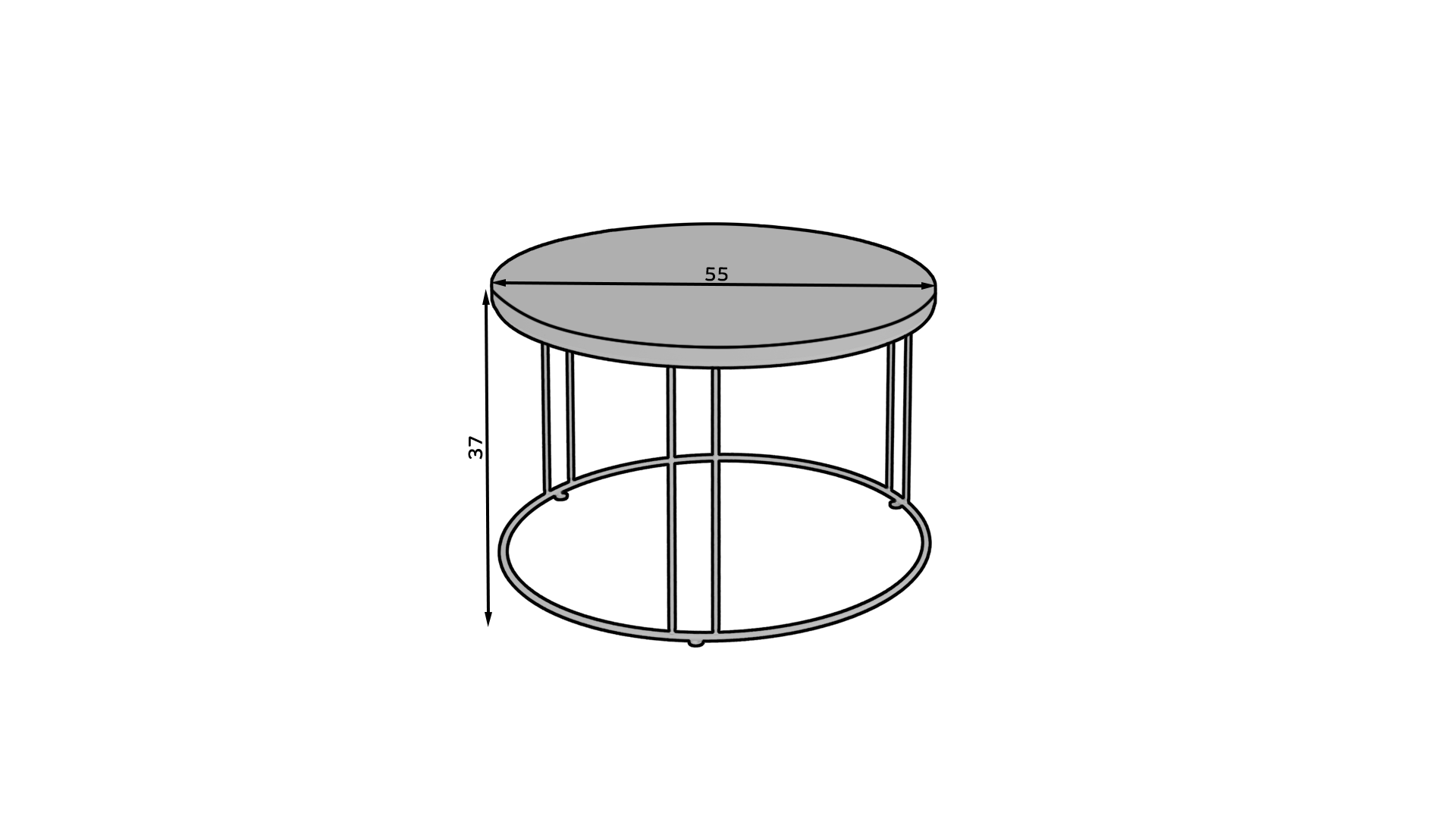 NOEL dohányzóasztal - Fehér NOEL dohányzóasztal - Fehér - Image 3