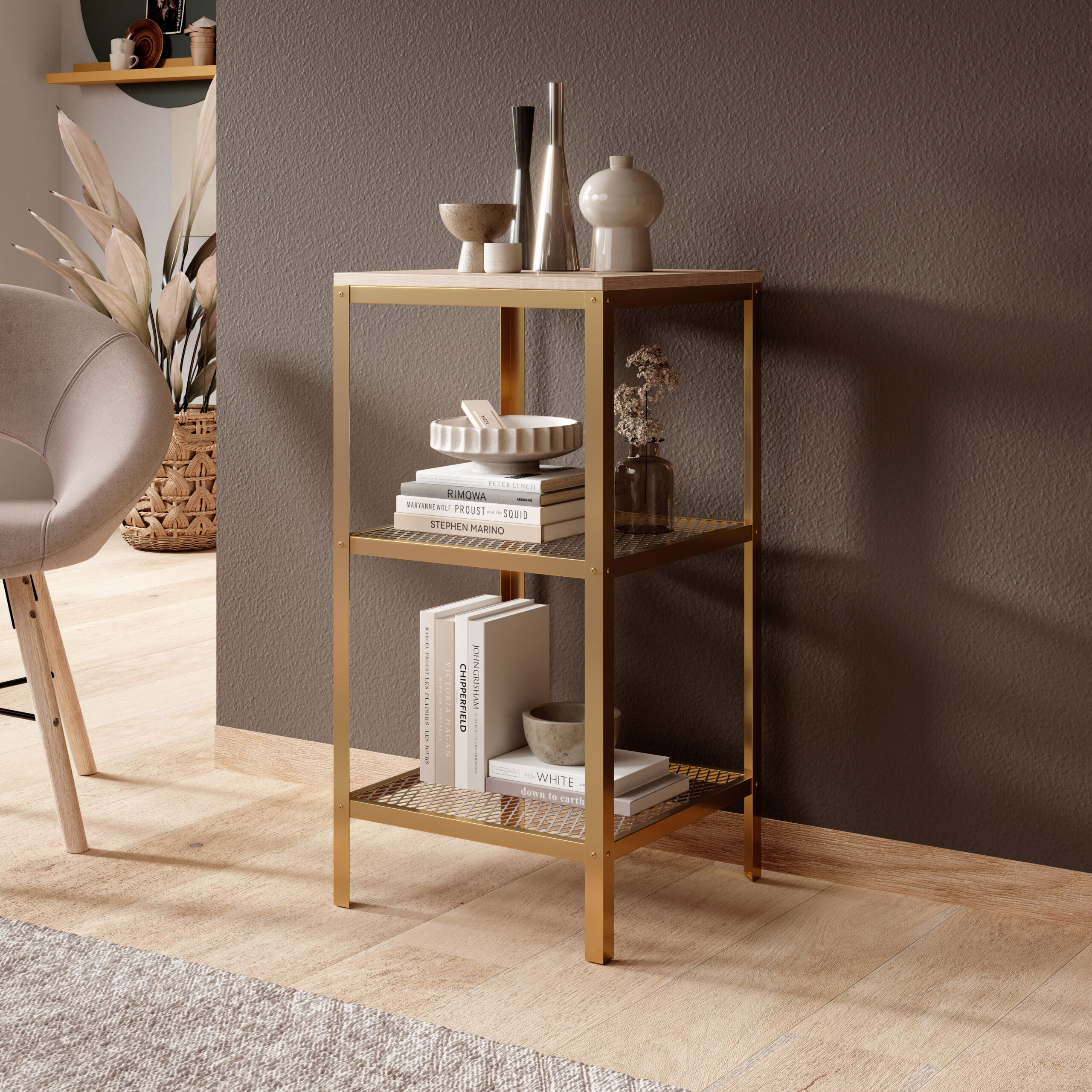 Könyvespolc Rolin polc - Arany Arany