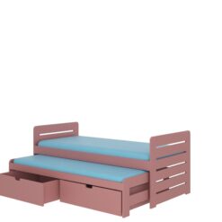 Ifjúsági ágy Dupla ágy matracokkal TOMI 200x90 - Rózsaszín Rózsaszín