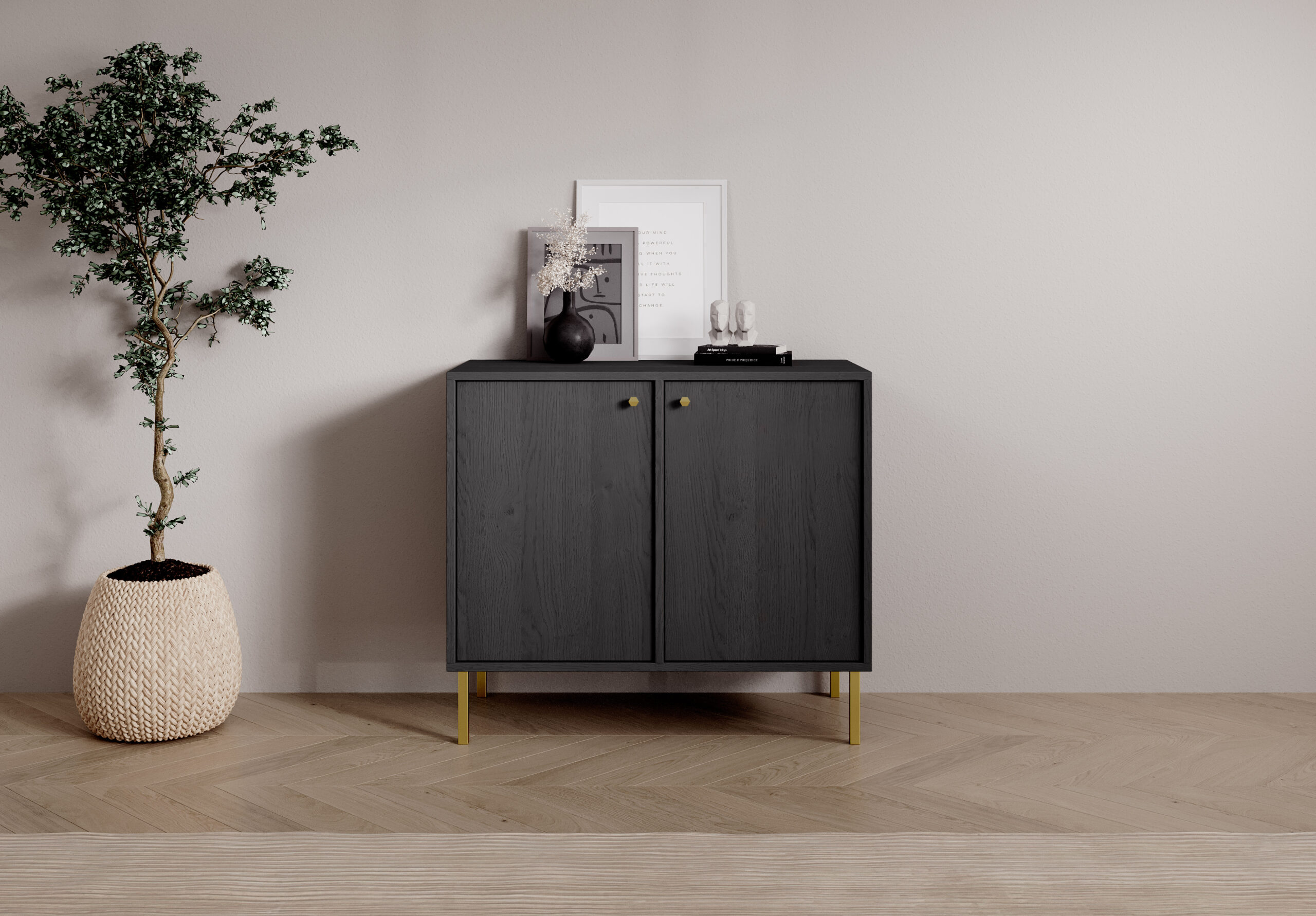 Tili 2D Komód - Fekete modern komód – Tili 2D Komód - Fekete enteriőr fotó 4