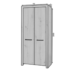 Gardrób Kétszárnyú JANEZ szekrény - Artisan