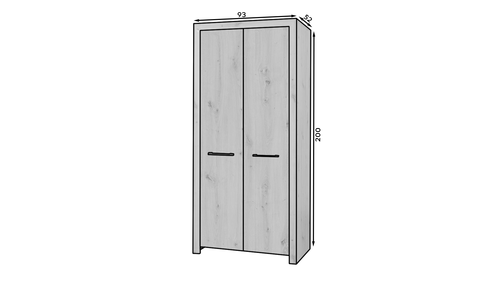 Gardrób Kétszárnyú JANEZ szekrény - Artisan Gardrób Kétszárnyú JANEZ szekrény - Artisan - Image 3